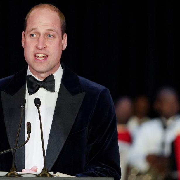 Prinz William spricht auf einer Veranstaltung auf den Bahamas.