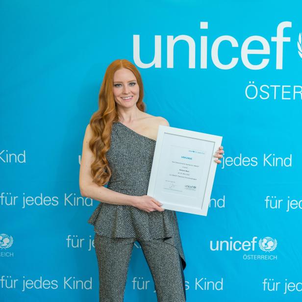 Barbara Meier wird zur UNICEF Österreich Ehrenbeauftragten ernannt.