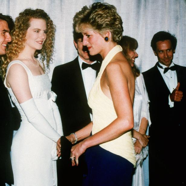 Tom Cruise, Nicole Kidman und Prinzessin Diana bei einer Veranstaltung.