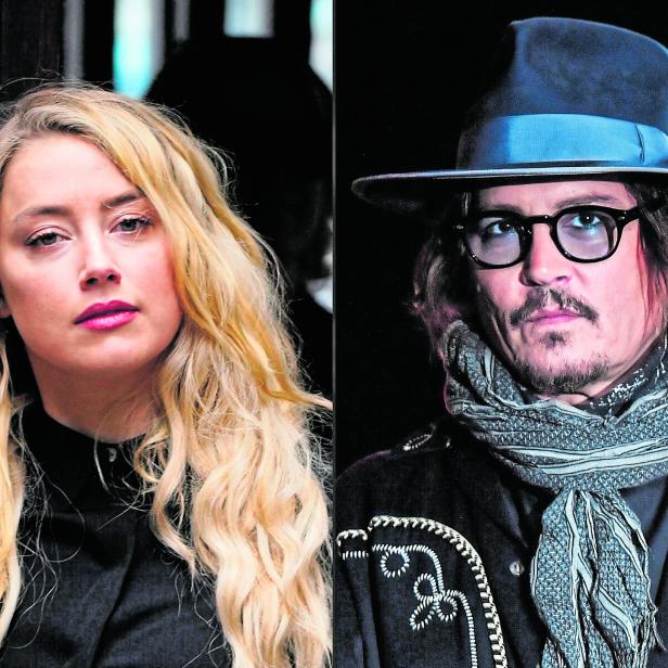 Ein zusammengesetztes Bild von Amber Heard und Johnny Depp.