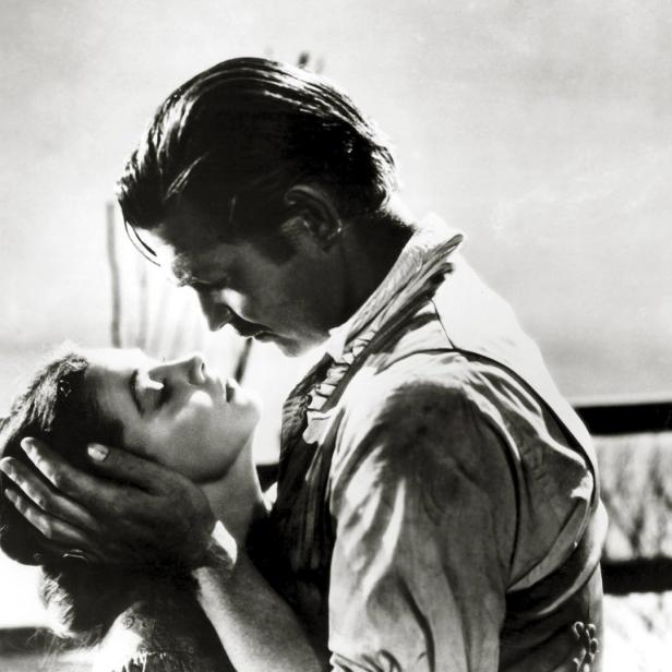 Clark Gable und Vivien Leigh in einer Szene aus „Vom Winde verweht“.