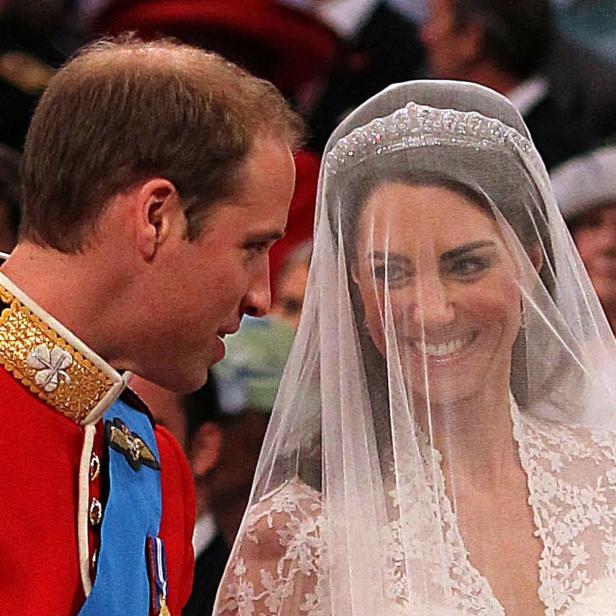 Prinz William und Kate Middleton an ihrem Hochzeitstag.