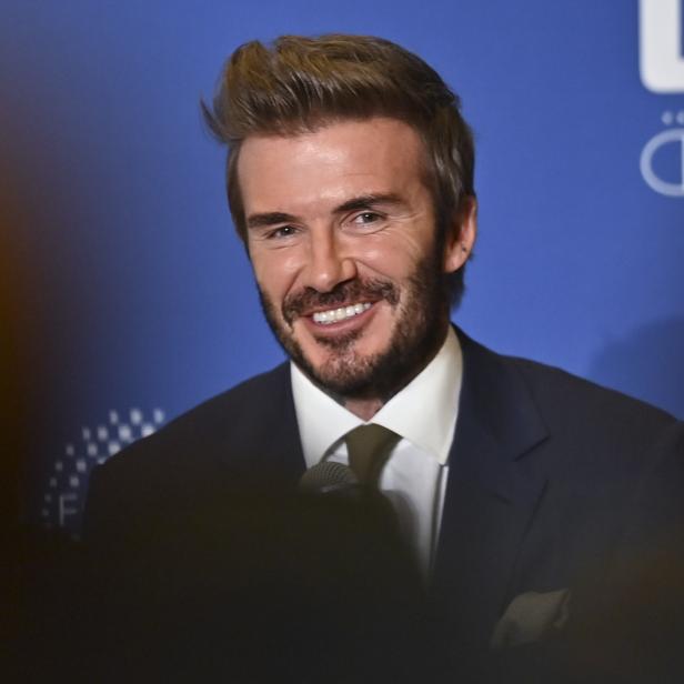 David Beckham auf dem Doha Forum 2022.