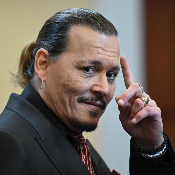 Johnny Depp während einer Gerichtsverhandlung in den USA.