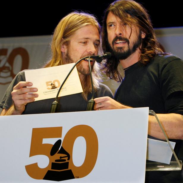 Foo Fighters bei den Nominierungen für die 50. jährlichen Grammy Awards in Hollywood.
