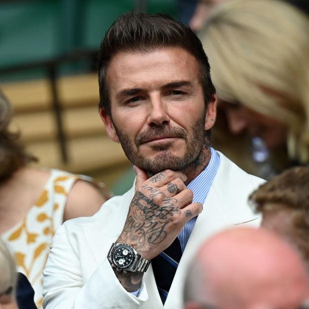 David Beckham bei einem Tennismatch in Wimbledon.