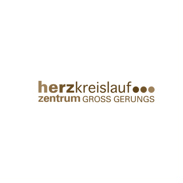 Das Logo des Herzkreislaufzentrums Gross Gerungs in Braun auf weißem Grund.