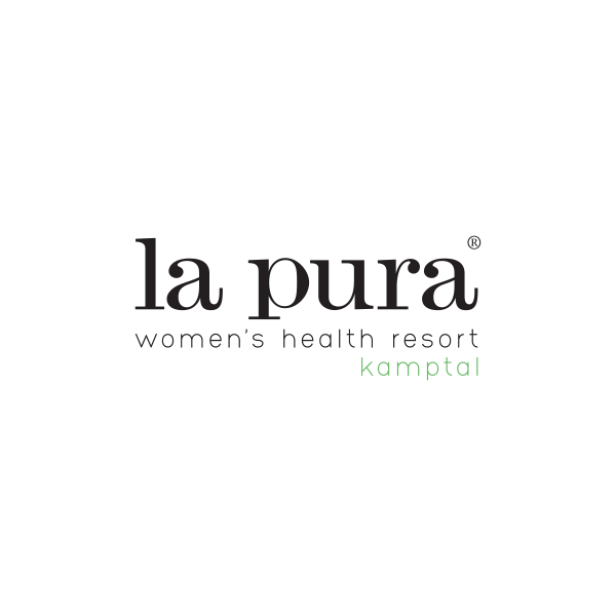 Das Logo von „la pura women's health resort kamptal“.