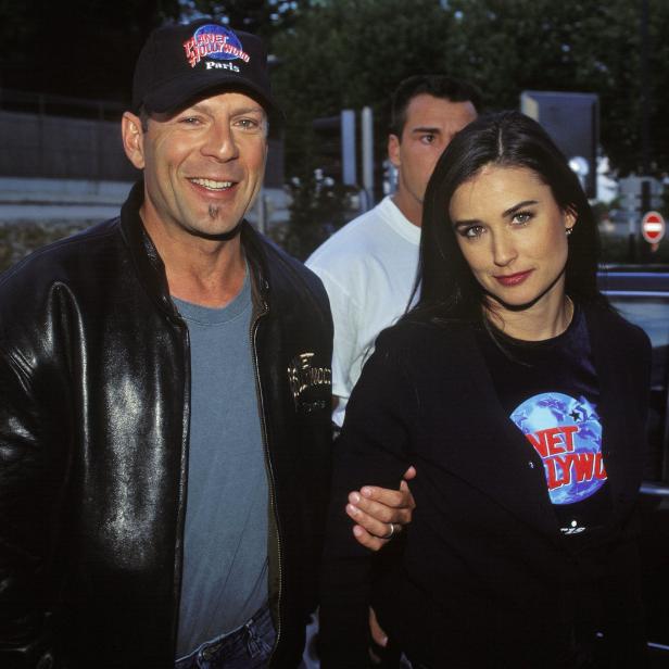 Bruce Willis und Demi Moore besuchen gemeinsam eine Veranstaltung von Planet Hollywood.