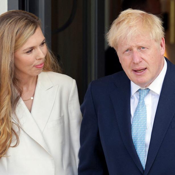 Boris Johnson mit seiner Frau bei einer Veranstaltung.