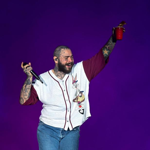 Post Malone tritt beim Rock in Rio in Brasilien auf.