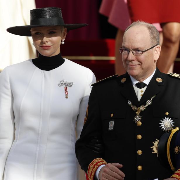 Fürst Albert II. von Monaco mit Fürstin Charlène.