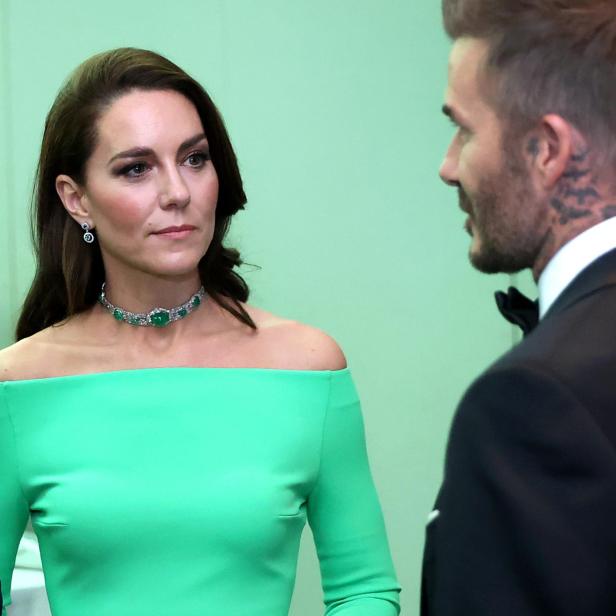 Prinz William, Kate Middleton und David Beckham bei der Earthshot Prize Verleihung in Boston.