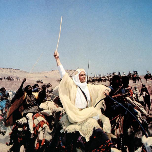 Peter O'Toole in einer Szene aus dem Film „Lawrence von Arabien“.