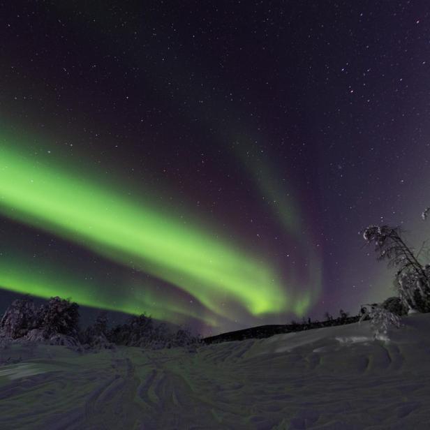 Polarlichter am Himmel über Alaska (Symbolbild).
