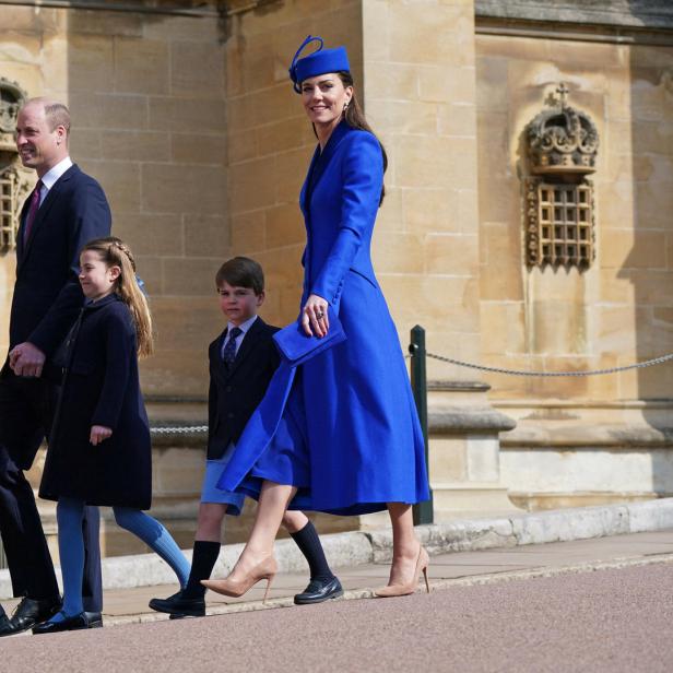 Prinz William und Prinzessin Kate mit ihren Kindern George, Charlotte und Louis unterwegs.