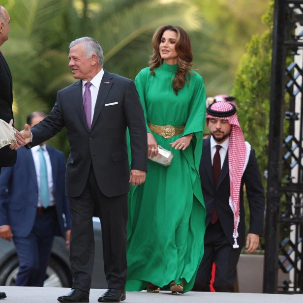 König Abdullah II. und Königin Rania von Jordanien bei einer Veranstaltung.