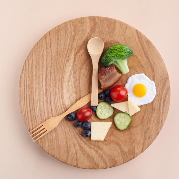 Intermittent fasting. Healthy breakfast, diet food concept. Organic meal. Fat loss concept. Weight loss.