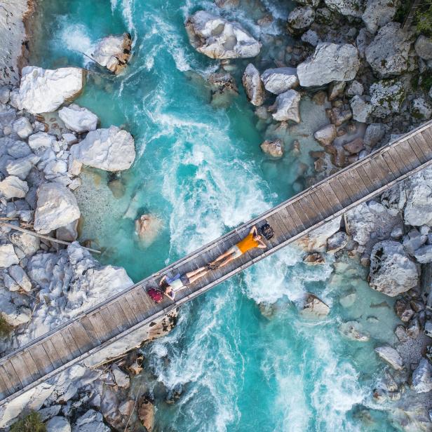 Brücke über den Soča Fluss
