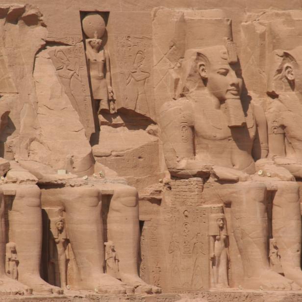 Ramses-Statuen von Abu Simbel im Süden Ägyptens.