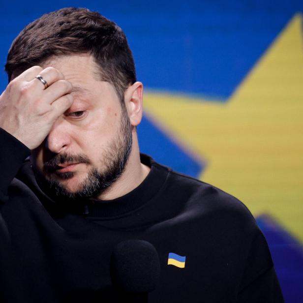 Ukrainian President Zelensky holds press conference in Kyiv