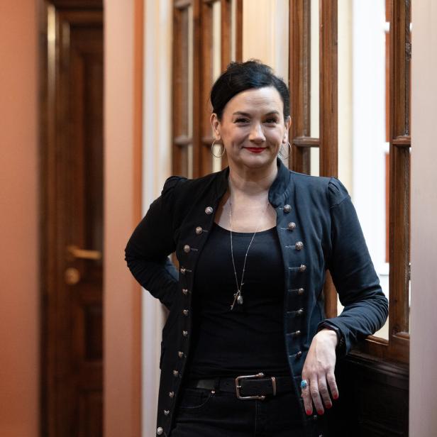 Schauspielerin und Autorin: Theresa Prammer.