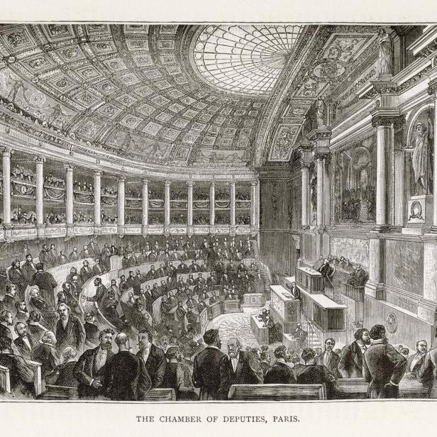 Symbolbild Demokratie: Die Versammlung der Abgeordneten in Paris 1891