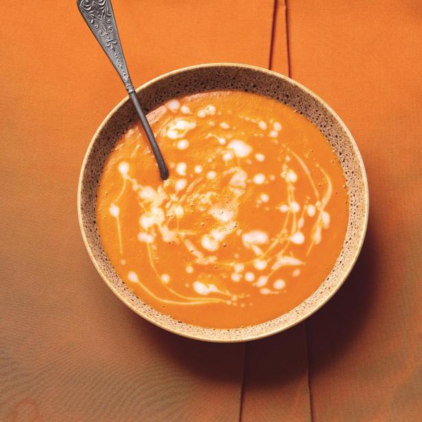 Kokos-Süßkartoffelsuppe.