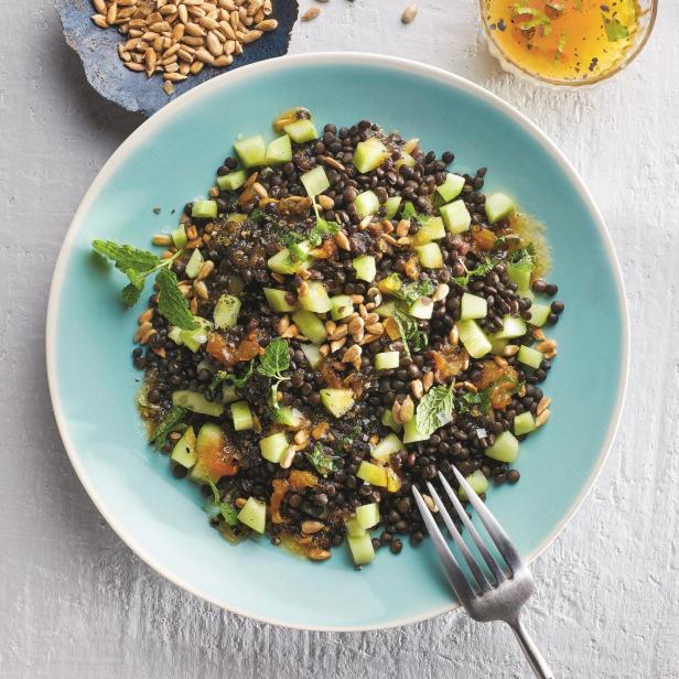 Linsen-Gurken-Salat.