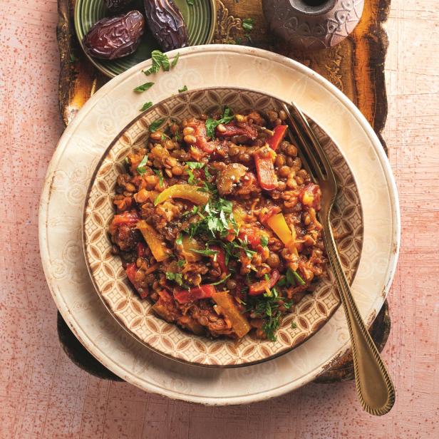 Orientalischer Linsensalat.