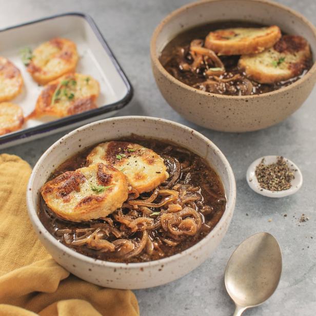 Französische Zwiebelsuppe.