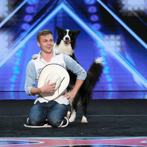 Lukas Pratschker mit seinem Hund Falco