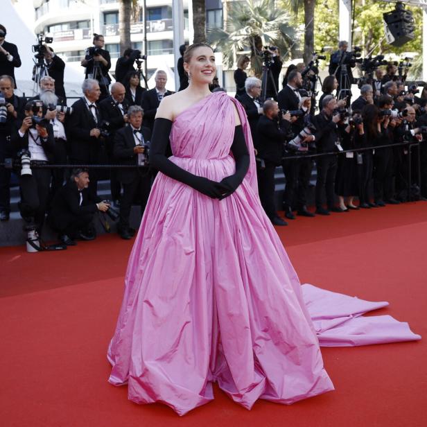 Greta Gerwig bei der Filmpremiere „L'Amour ouf“.