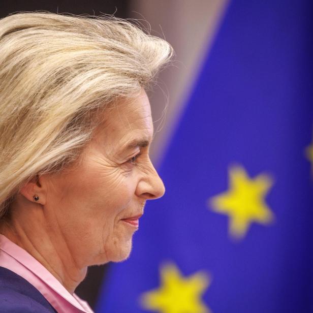 Re-elected Commission President Ursula Von der Leyen at weekly College of Commissioners