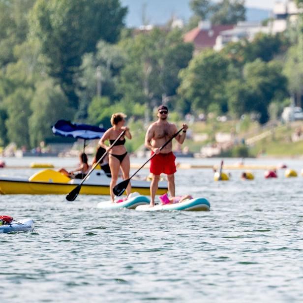 Paddeln auf der Donau.