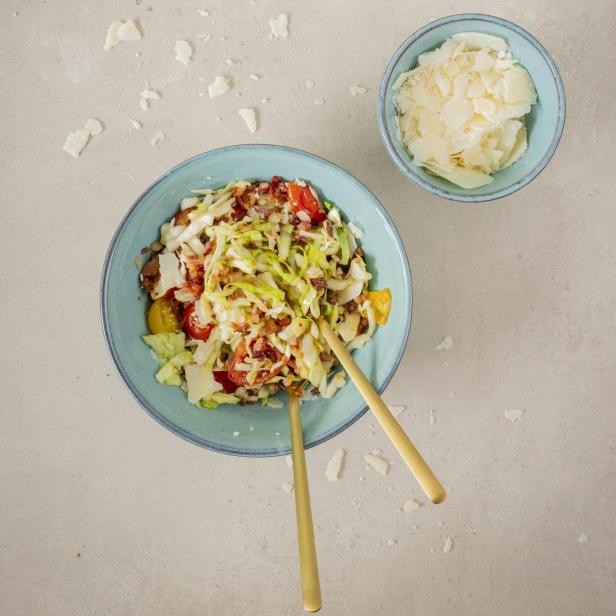 Tagliatelle aus Spitzkohl.