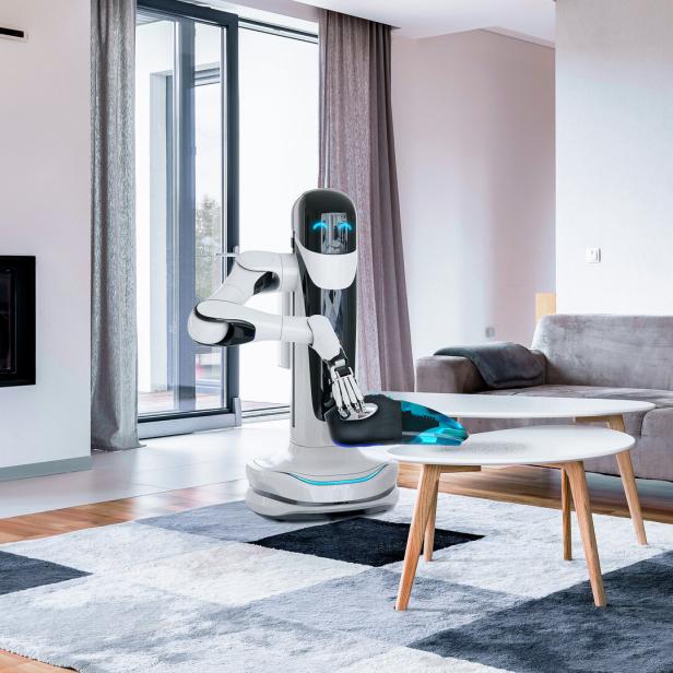 Ein Roboter-Helfer in der Wohnung der Zukunft.