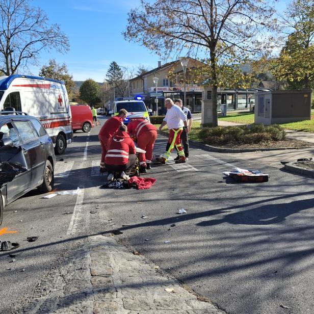 Ein Schwerverletzter bei Unfall in der Stadt Gloggnitz