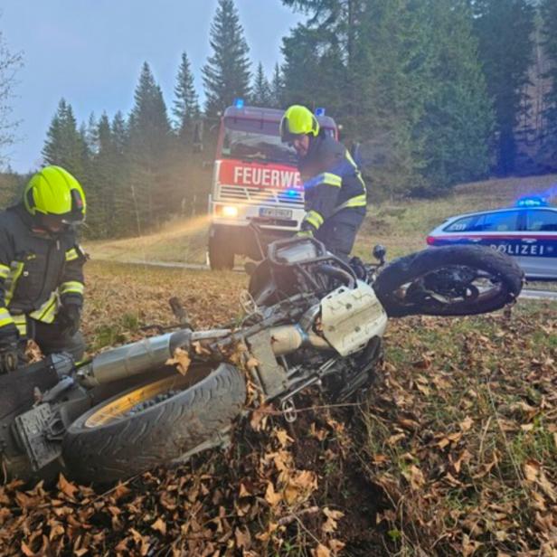 Schwerer Unfall in NÖ: Motorradfahrer rammte Hirsch