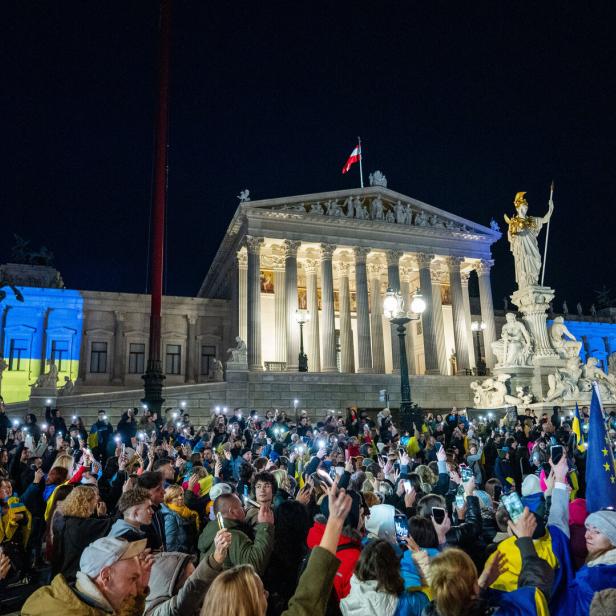 Ukraine-Krieg: Beleuchtung des Parlaments droht an FPÖ zu scheitern