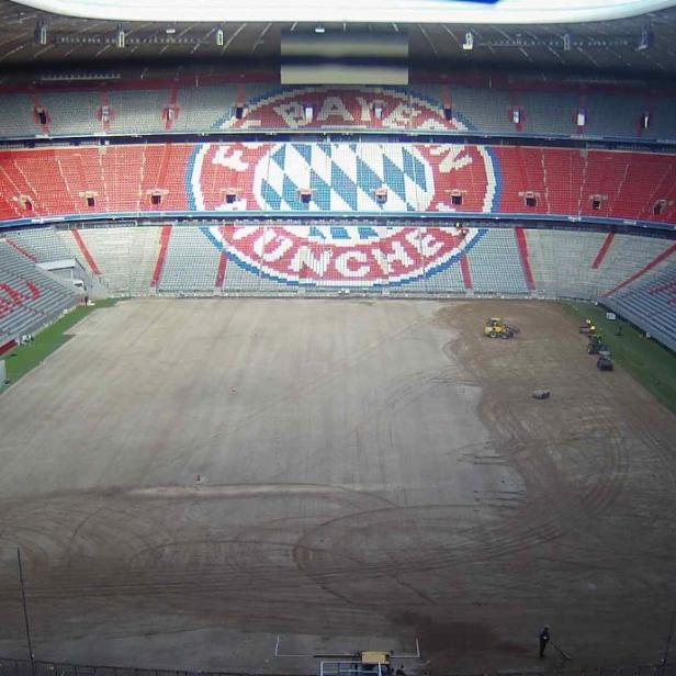 Die Allianz Arena am Montagvormittag