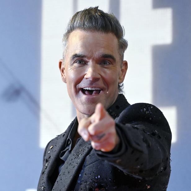 Robbie Williams bei der Premiere seines Films „Better Man“ in Rom.