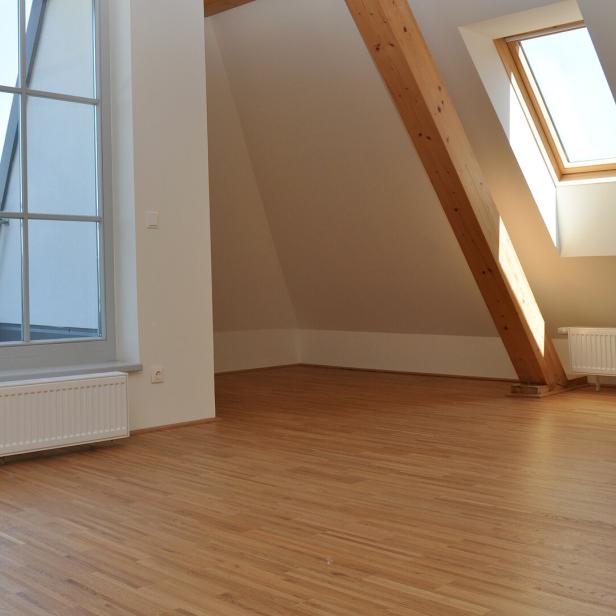 Wohnung mit Dachschrägen und Dachfenster