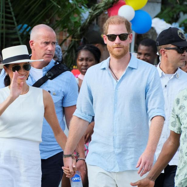 Britain's Prince Harry and Meghan visit Colombia