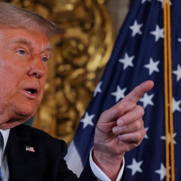 FILE PHOTO: U.S. President-elect Donald Trump delivers remarks at Mar-a-Lago in Palm Beach