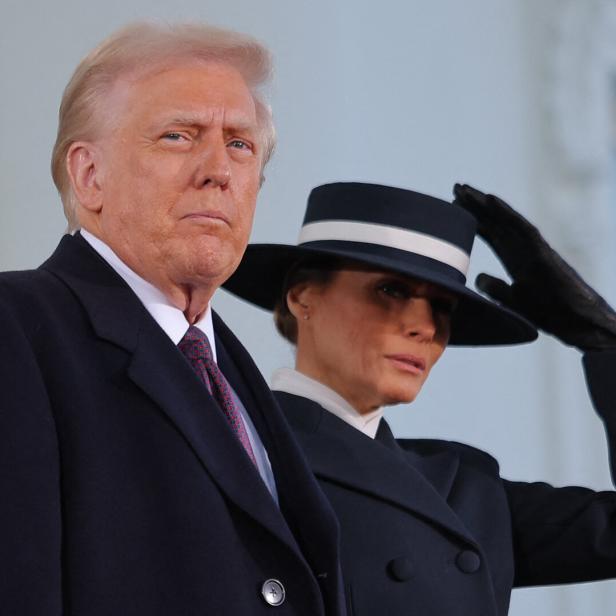 Donald Trump mit Melania Trump.
