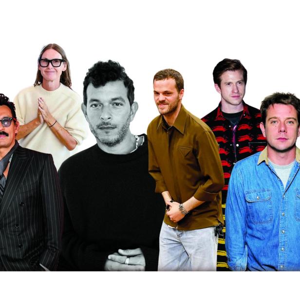 Mode-Stars v.l.n.r.: Haider Ackermann, Louise Trotter, Michael Rider, Matthieu Blazy, Daniel Lee, JW Anderson.