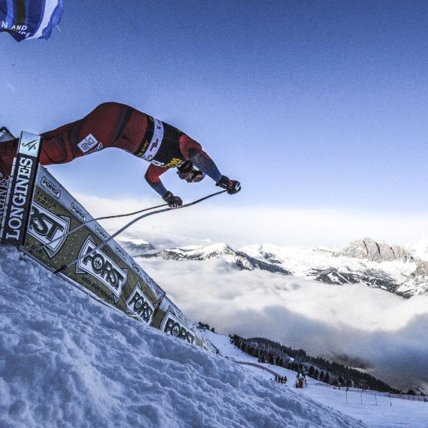 Zeitnahme beim Skirennen.