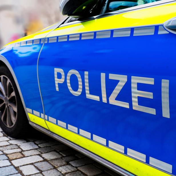 Polizei sign on a German police car
