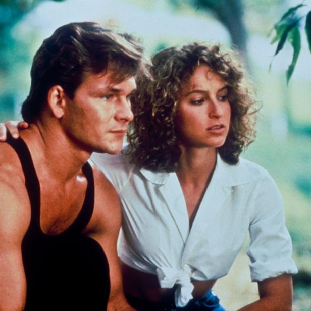 Patrick Swayze und Jennifer Grey in einer Szene aus dem Film „Dirty Dancing“.